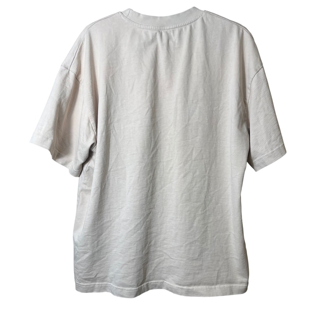 Hours Heavyweight Combed Cotton T-Shirt‎ Sand Beige Boxy Minimalist Mens Large L - Picture 2 of 6